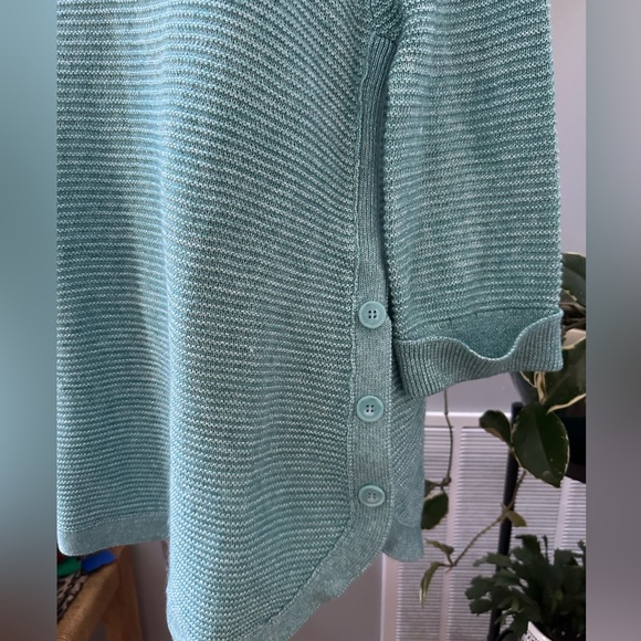 NWT Soft Surroundings Pinon Sweater Tunic Aqua Sea Sparkle - Picture 4 of 4